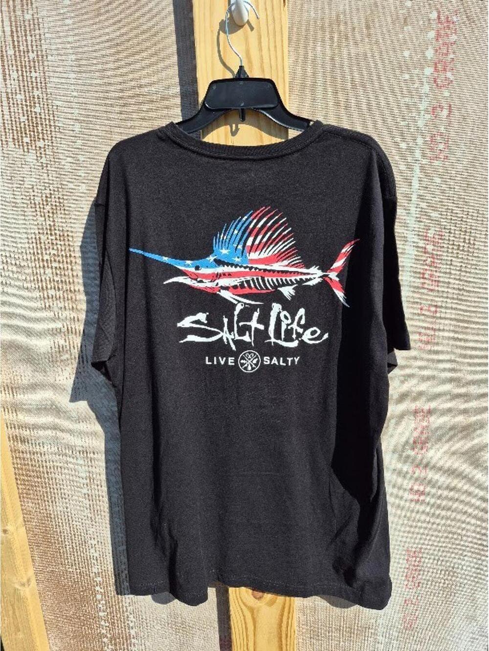 Salt Life Black XLT Rare Tall XL American Swordfish New $32 MSRP